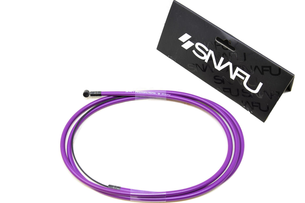 Snafu BMX Astroglide Straight Brake Cable 48” Long Quality Stainless Steel Purple