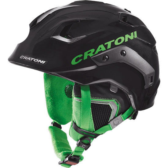 Cratoni C-Durango Lightweight Snow Sports - Ski Helmet: Black-Green Gloss - L-XL (59-62cm) – EX DISPLAY