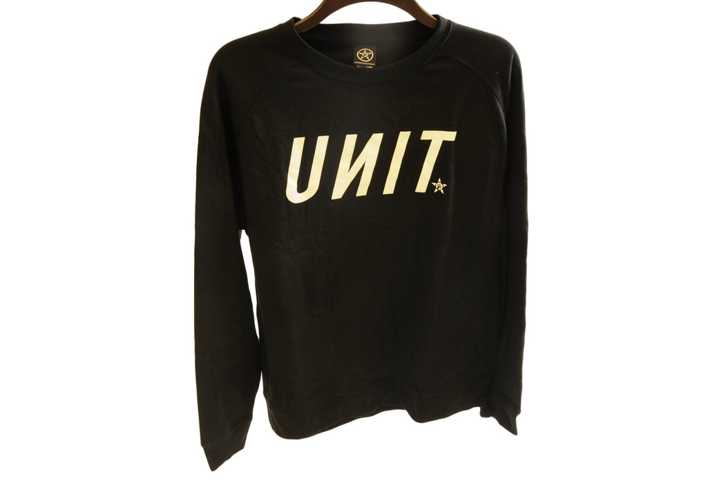 UNIT Flex Crew Neck Men’s Pullover Sweatshirt - Jumper Medium Black