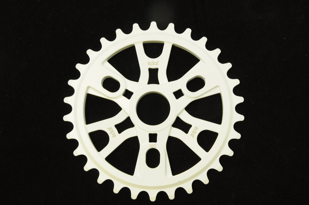 Eclat Tilt Sprocket Chainring 30T 1-8” Flat White with Spacers