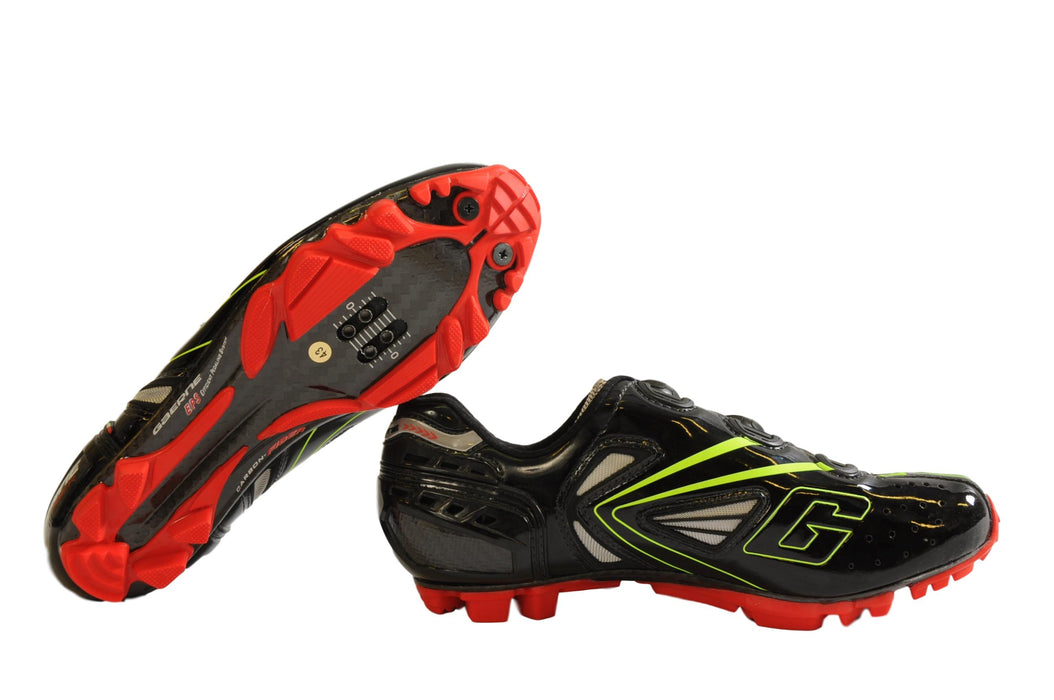 Gaerne G.Kobra Mens Carbon Fiber SPD Cycling Shoes - Black - Green - UK 9 (£235)