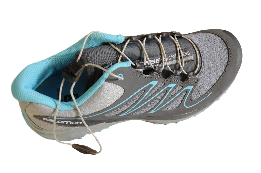 Salomon Sense Mantra Quicklace Womens Running Shoes Grey - Blue UK 4.5 – RRP: £110