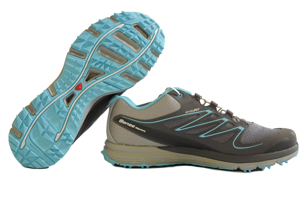 Salomon Sense Mantra Quicklace Womens Running Shoes Grey - Blue UK 4.5 – RRP: £110
