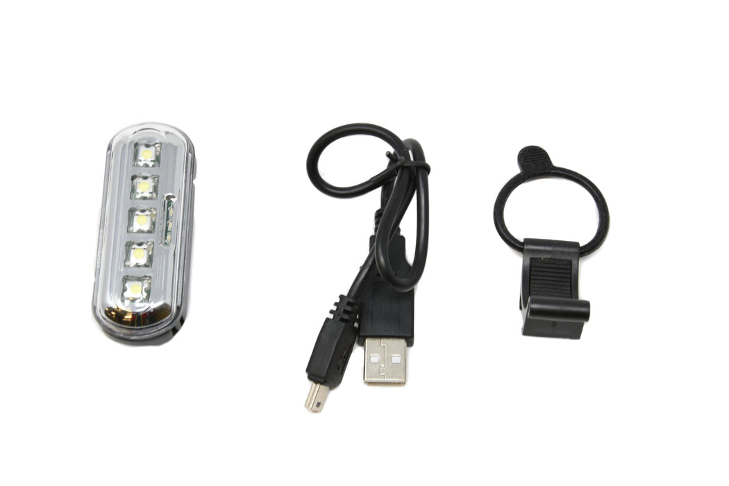 Top Class Wowow Bicycle Front Light WO255 5 LED USB Charge Easy Clip On-Off