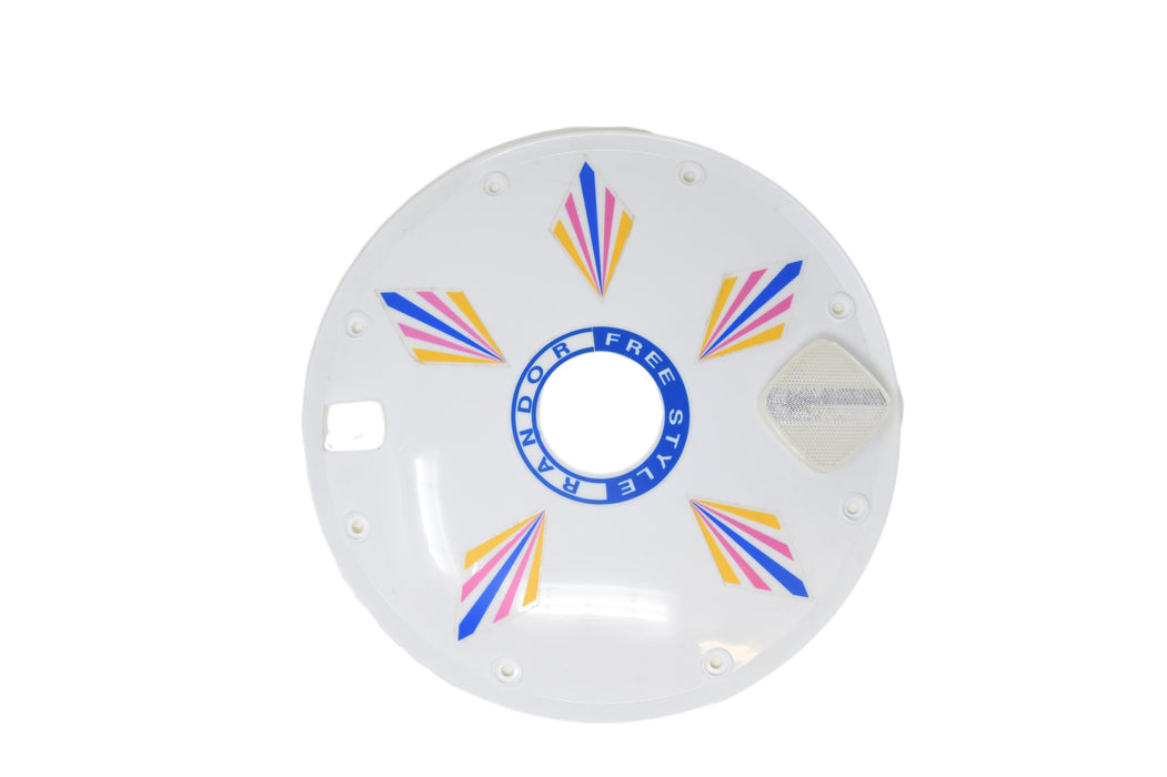 FULL SET OF WHITE BMX WHEEL DISC’s (4) FOR ANY 20” WHEEL CYCLE CHOICE OF STICKER