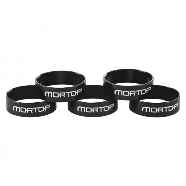 SET OF 5 BLACK 10mm 1 1-8” 28.6mm HEADSET SPACERS  FOR A-HEAD  HANDLEBAR STEMS