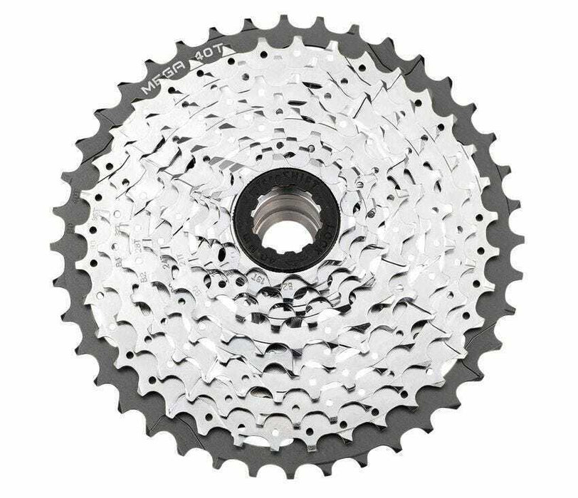 Microshift Mountain Bike 11 Speed 11-40T Mega Cassette Sprocket With Spider Silver