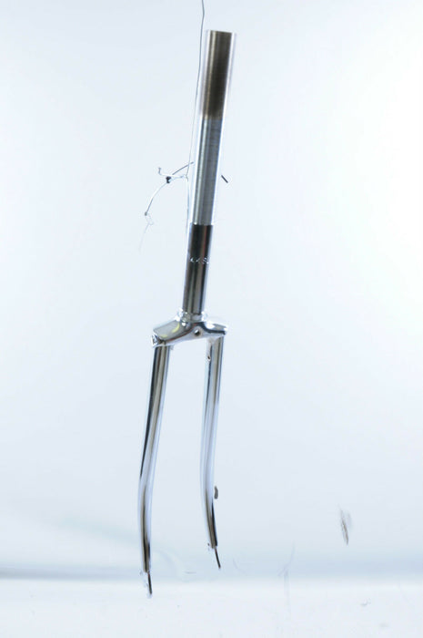 Vintage 60’s 70’s 80's Racing Sports Bike Chrome Forks With Lamp Bracket Boss For 26" x 1 1-4 Or 26 x 1 3-8 Wheels