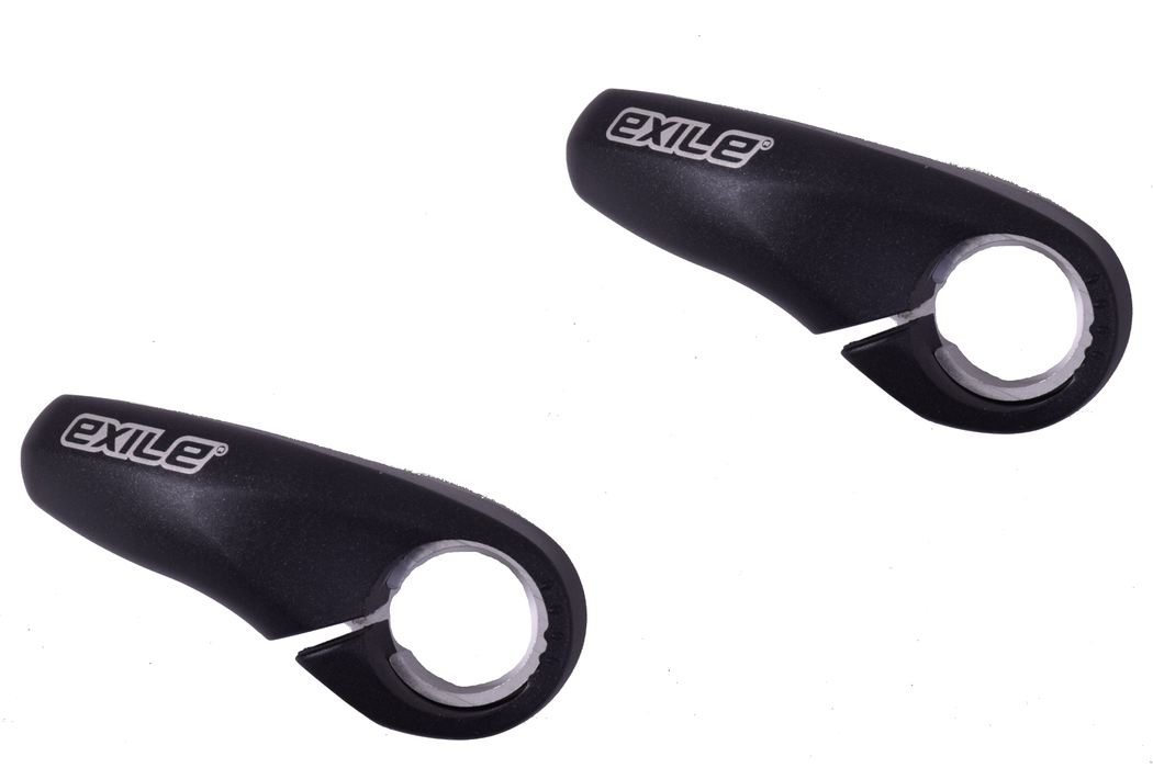 CLAUD BUTLER EXILE ERGONOMIC LOCK ON ALLOY MTB BIKE BAR ENDS GRIPS ANODIZED BLK