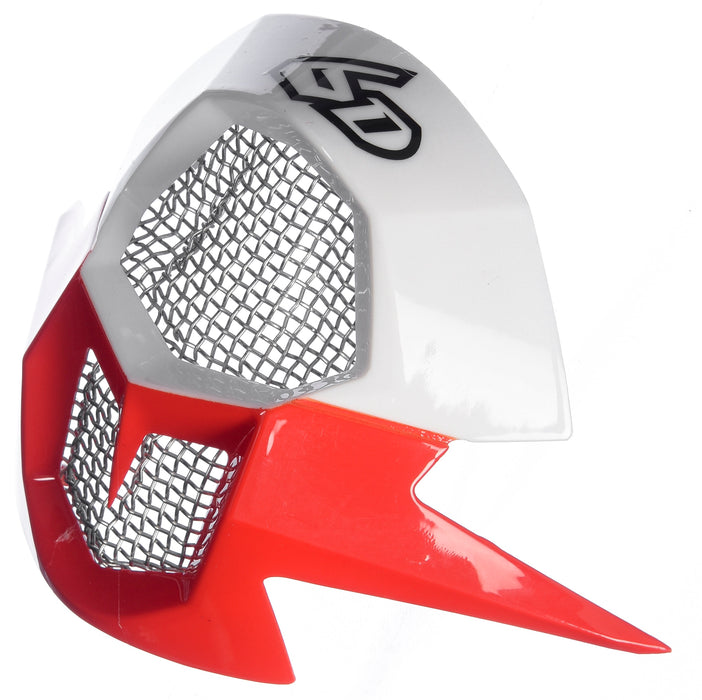 6d Moto X - Motocross Helmet Mouth Piece for FCR - Red-White