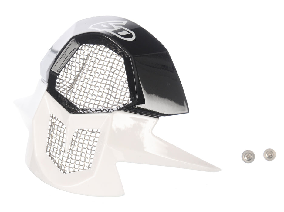6d Moto X - Motocross Helmet Mouth Piece for Tech – Black-White