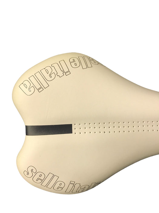 SELLE ITALIA SL RACE SADDLE WHITE (NEW BUT SLIGHTLY OFF COLOUR)