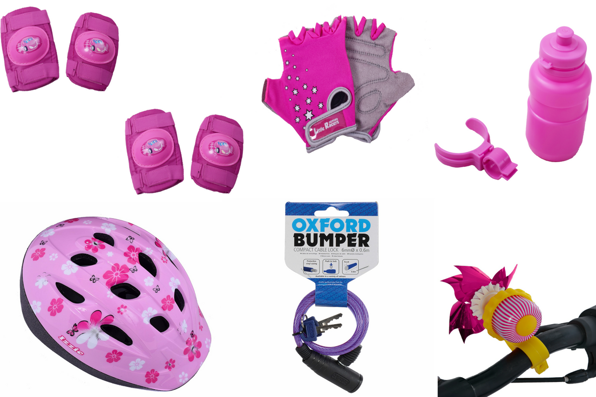 Ultimate Girlie Bike Present 48 54cm Helmet Knee Elbow Pads Mitts Ultimate Girlie Bike Present 48 54cm Helmet Knee Elbow Pads Mitts