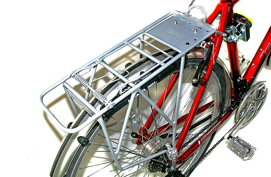 Tranz-x Bike Rear Alloy Carrier Pannier Adjustable Luggage Rack 26-700c Wheels Silver