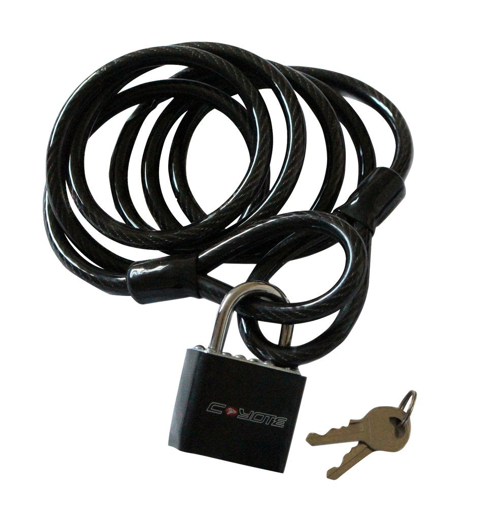 Bike Bicycle Cycle Lock 1800mm Long 8mm Thick Cable With 40mm Secure P