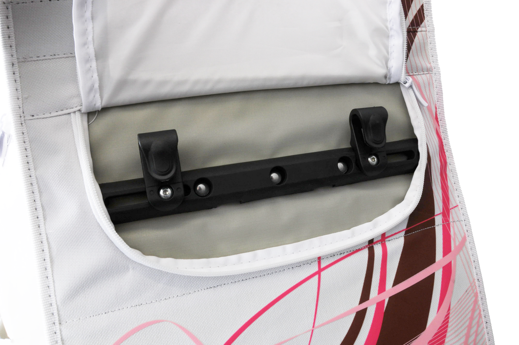 Amsterdam Style Bike Single Pannier Bag Shopping Luggage Carrier Bag Pink-White