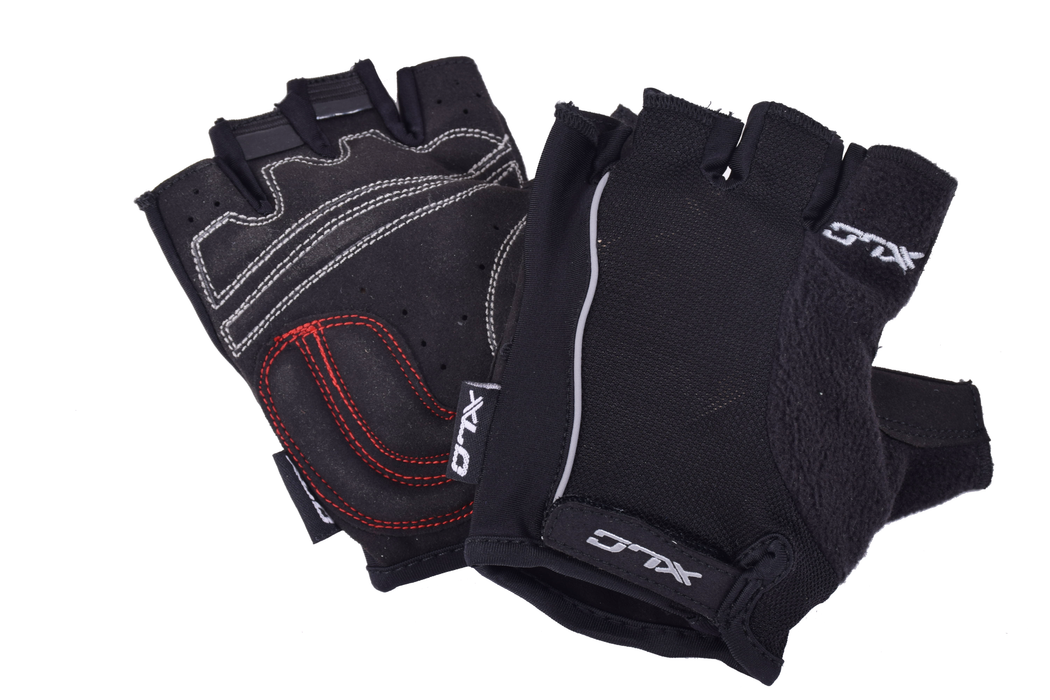XLC ADULT LIGHTWEIGHT CYCLING RACE TRACK MITTS MULTI MATERIAL FINGERLESS PADDED GLOVES BLACK LARGE