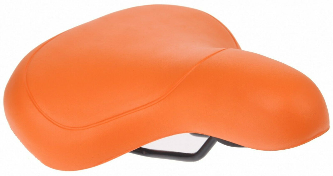 Orange Super Comfort Wide Eva Soft Padded Bicycle Saddle Ladies - Men's Bike Seat