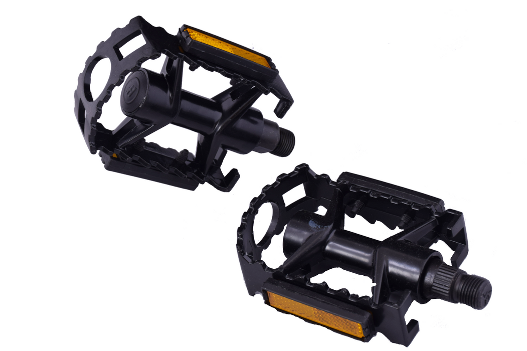 Anodised Black Alloy 9-16" MTB Pedals One Piece Lightweight Boron Axle 50% OFF RRP