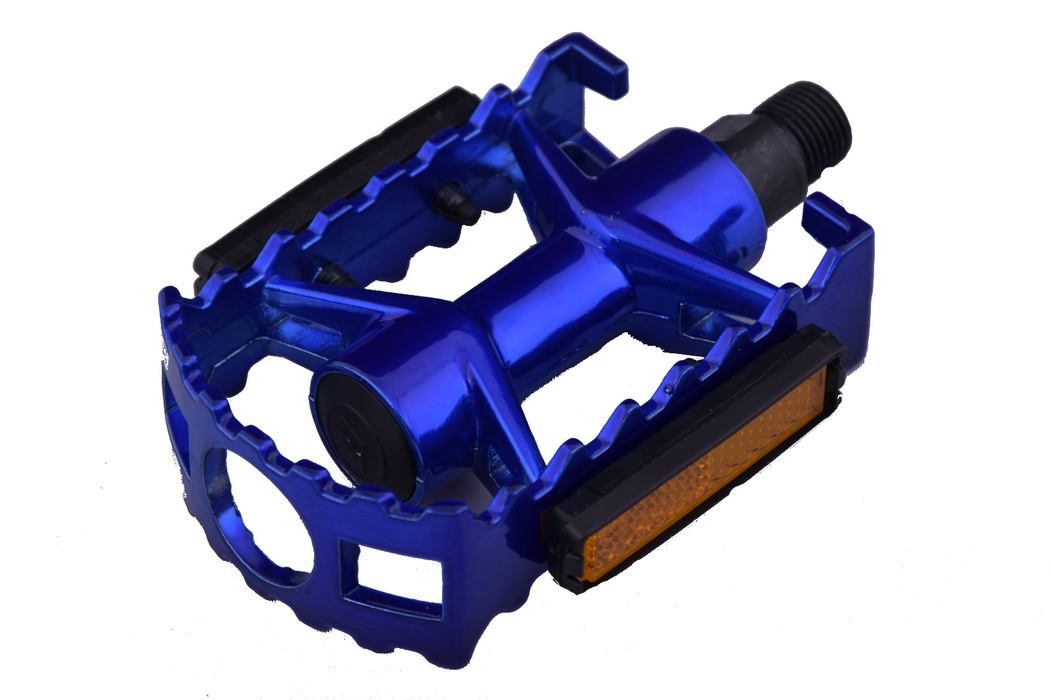 Anodised Blue Alloy 9-16" MTB Pedals One Piece Lightweight Boron Axle 50% OFF RRP
