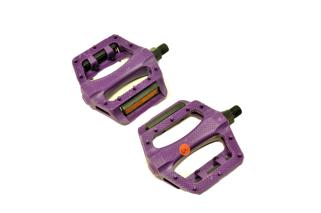 PAIR BMX - FREESTYLER PURPLE PLATFORM PEDALS ½” BORON AXLE SO SUIT ALL OPC FPD-NW284