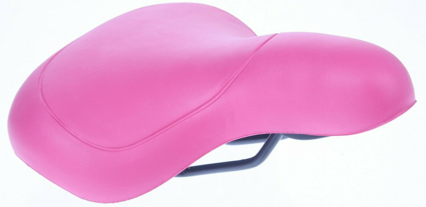 Pink Super Comfort Wide Eva Soft Padded Bicycle Saddle Ladies - Men's Bike Seat