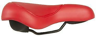 Red Super Comfort Wide Eva Soft Padded Bicycle Saddle Ladies - Men's Bike Seat