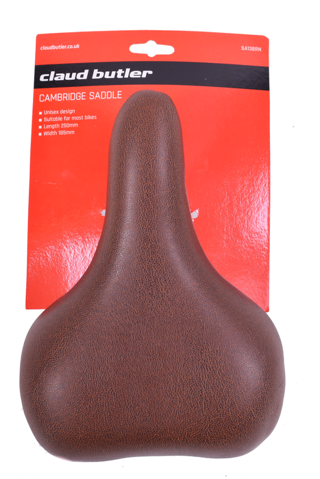 TRADITIONAL BROWN BIKE SADDLE FROM DAWES LADIES OR MENS COMFY ANY CYCLE SEAT