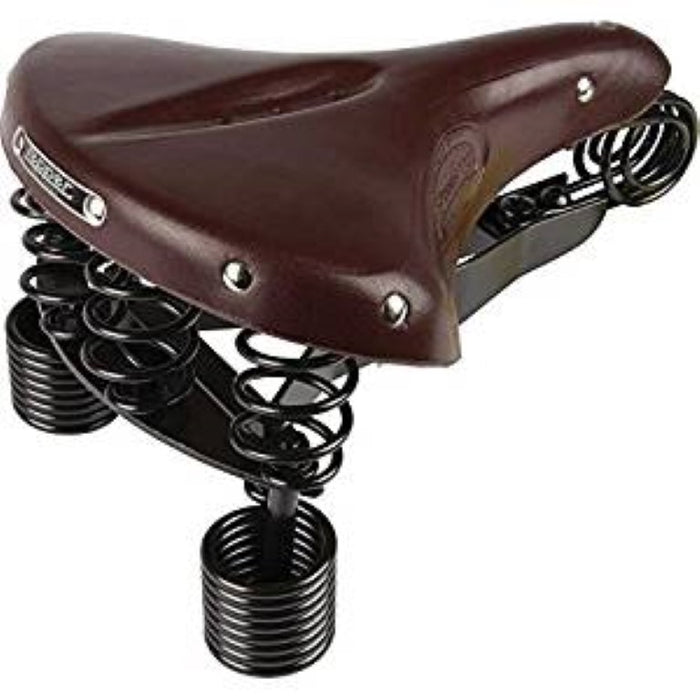Brown Lepper Primus 215 Bicycle Saddle Top Quality Leather Vintage Style Cycle Seat