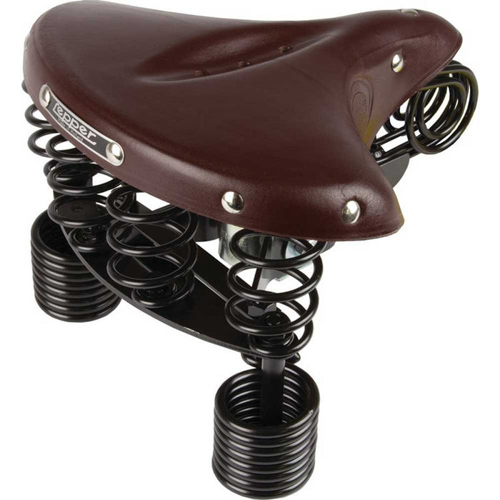 Lepper Primus Authentic Ladies Saddle High Quality Leather Seat Brown 230mm x 230mm