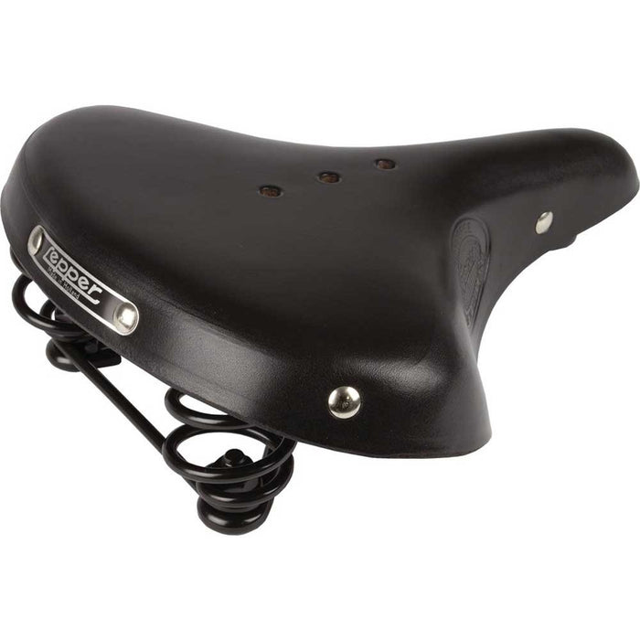 Black Lepper Leather Bike Seat 810 Concorde Authentic Line Women's Cycle Saddle