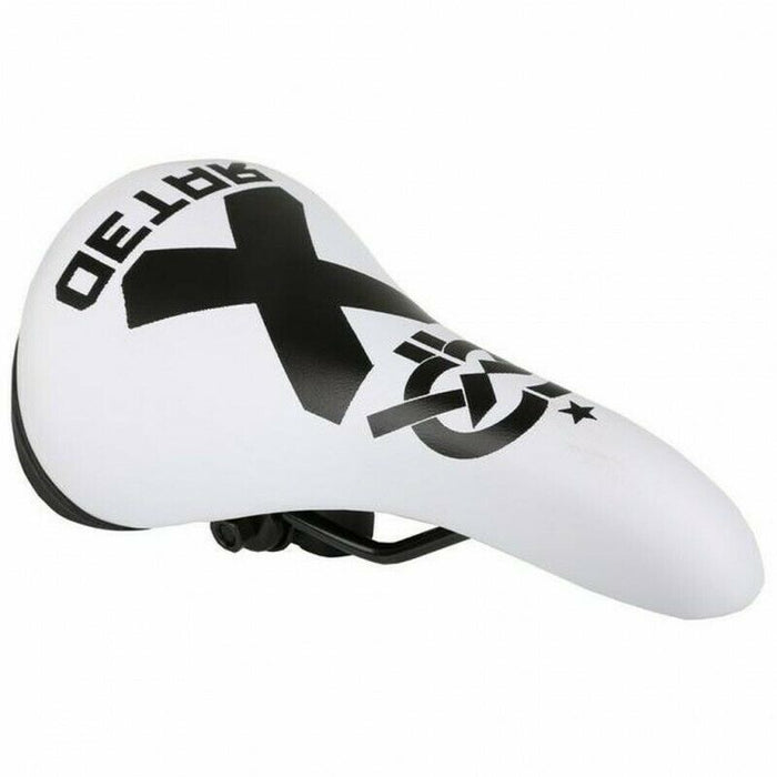 BMX Freestyler Bike Seat Padded Replacement Saddle White+Trendy Black X Rated