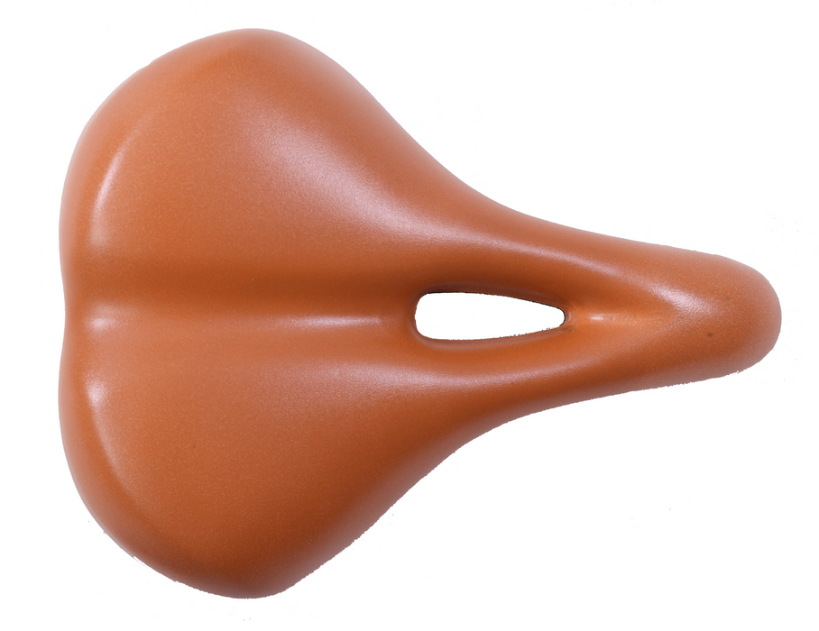Luxury Super Comfort Bike Saddle With Pressure Relief Flow Cut Out Padded Brown