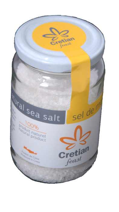 Wholesale Case 12 x 250gram Jars Cretian Feast, Natural Pure Sea Salt From Crete