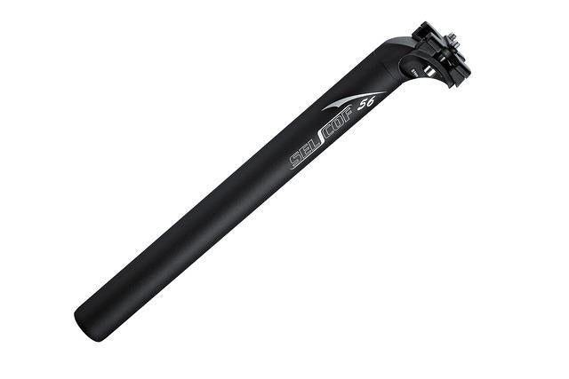 SELCOF 56N 29.4mm Hi-End Seat Post 350mm DOUBLE BOLT MICRO ADJUST FORGED TOP BLACK