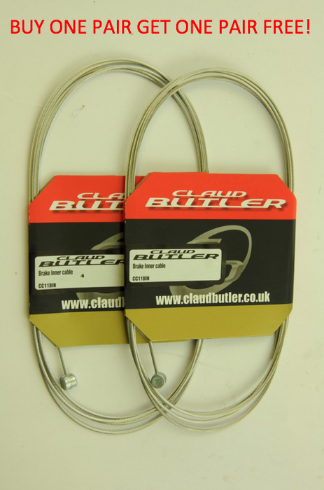BUY ONE PAIR GET ONE PAIR FREE STAINLESS STEEL MTB GEAR INNERCABLE 230cm 90" CLAUD BUTLER SUIT SHIMANO SHIFTERS