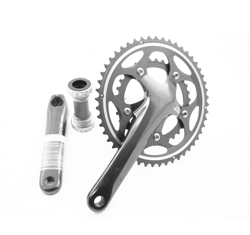 SHIMANO 105 FC-5650 10 SPD DOUBLE CHAIN SET 50/34 TEETH GREY 175mm SHIMANO 105 FC-5650 10 SPD DOUBLE CHAIN SET 50/34 TEETH GREY 175mm