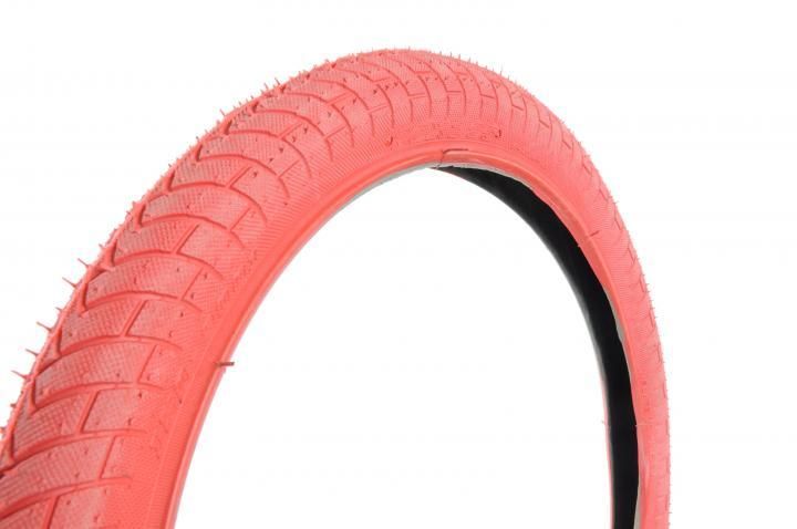 PAIR (2) 20 x1.95 RED BMX FREESTYLE TYRES THAT ALSO SUIT 20 x 1.75 & 20 x 2.125