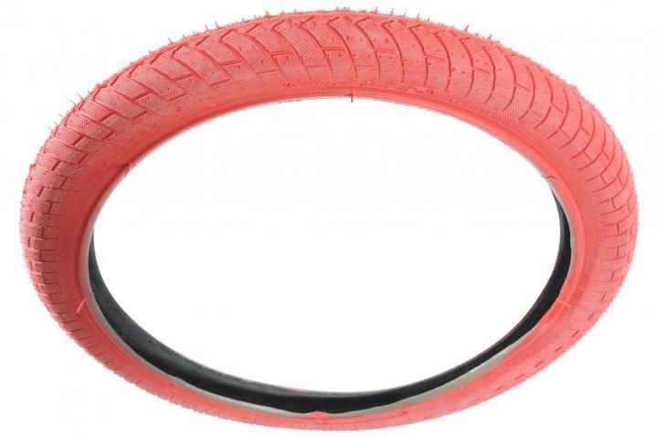 PAIR (2) 20 x1.95 RED BMX FREESTYLE TYRES THAT ALSO SUIT 20 x 1.75 & 20 x 2.125