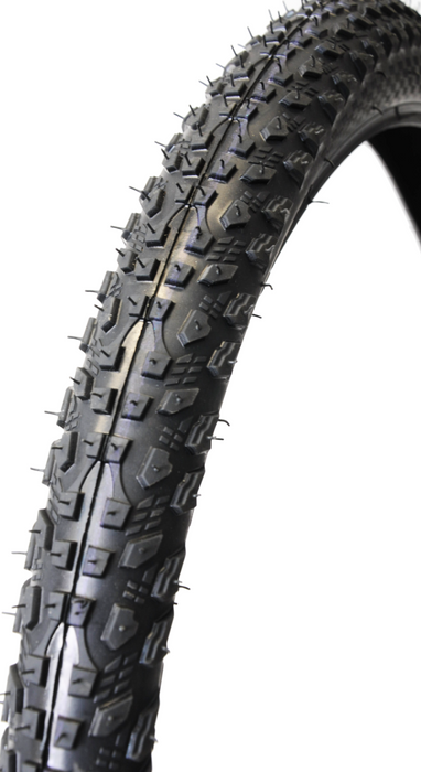 Pair (2) 27.5" x 2.10" Mountain Bike Tyres MTB Knobbly Off Road Type Tread Black