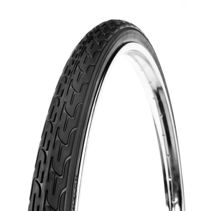 700 x 35c Hybrid Trekking Bike Tyre Quality Folding Bead City Semi Slick Tread Black