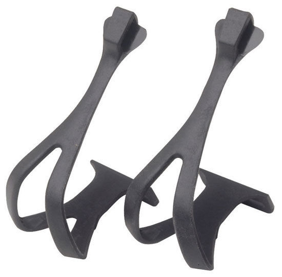 RALEIGH ROAD BIKE RACE TOE CLIP SET COMPLETE WITH LARGE SIZE CLIPS & A PAIR 46cm LONG NYLON STRAPS