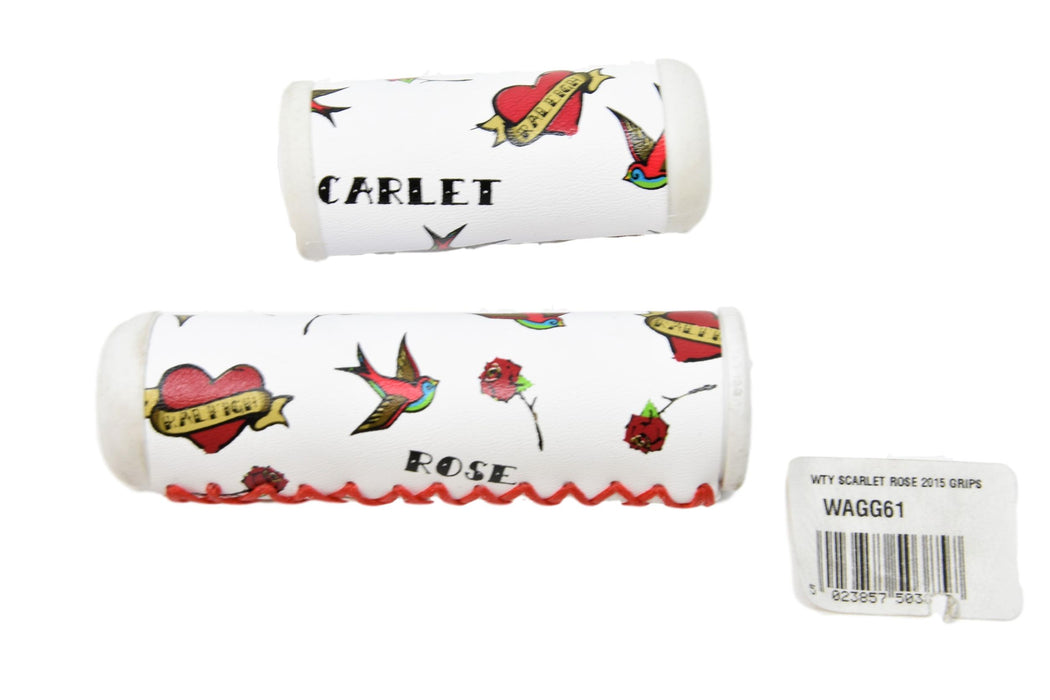 Raleigh Scarlet Rose Handlebar Grips + Suit Trendy Any Bike With Twist Grip Gears