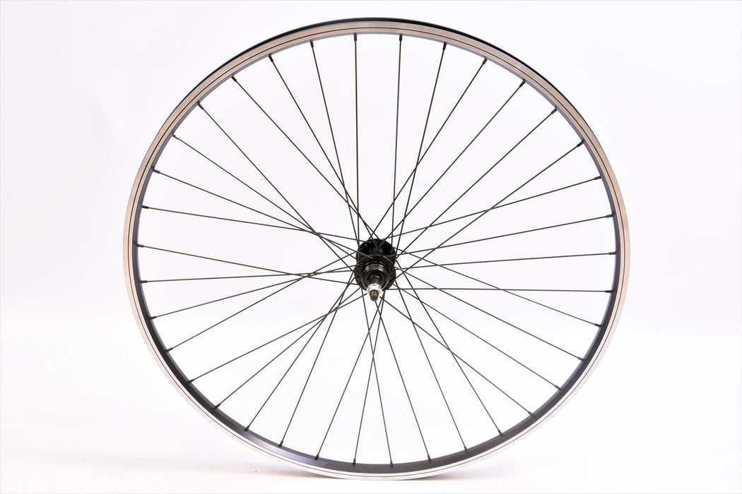 Rear Hybrid Trekking Bike Wheel 700c (622 X 19c) 5 6 Or 7 Speed Black Double Wall Rim