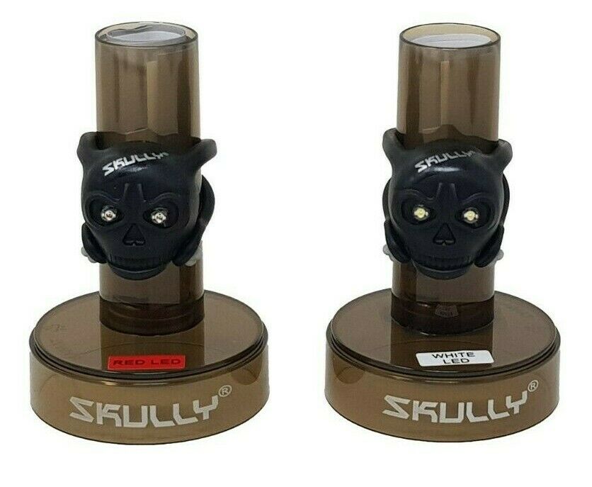 PAIR OF SKULLY BONEHEAD BRIGHT LED SILICONE WRAP AROUND LIGHT SETS ASS. COLOURS