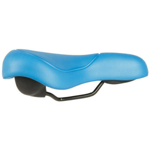 Blue Super Comfort Wide Eva Soft Padded Bicycle Saddle Ladies - Men's Bike Seat