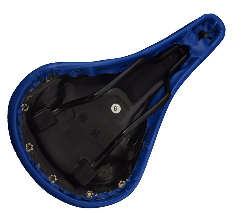 Blue online bike saddle
