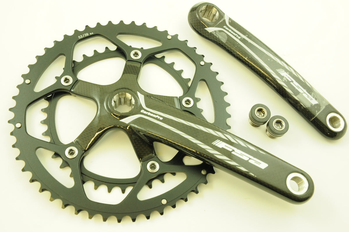 パーツ FSA carbon track crank 165mm 165mm FSA Vigorelli Carbon Crankset 144bcd 49t Fixedgear Track