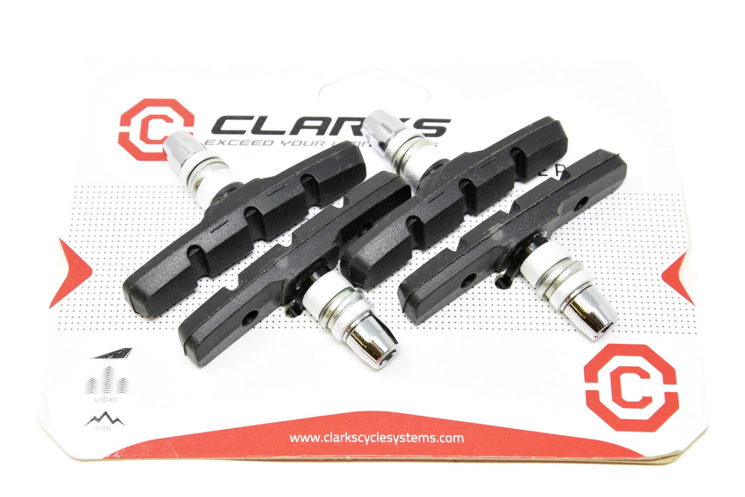 Set Of 4 Genuine Clarks CP510 70mm MTB Threaded V Brake Blocks Brake Pads Shoes