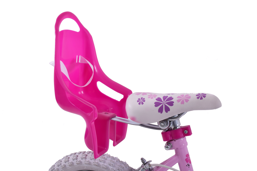 GIRLS BIKE PINK DOLLY SEAT WITH DOLLS HELMET EXCLUSIVE CHISTMAS PRESENT